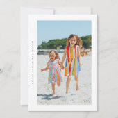 Stilvolle Einfache Seitenweise Weihnachtsrahmen fü Feiertagskarte (Vorderseite)