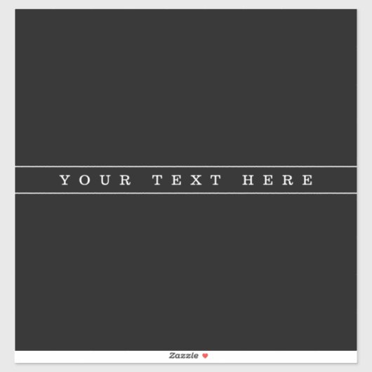 Stilvolle, einfache Text- und dünne Streifen Aufkleber (Blatt)