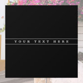 Stilvolle, einfache Text- und dünne Streifen Fensteraufkleber