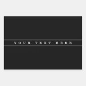 Stilvolle, einfache Text- und dünne Streifen Geschenkpapier Set (Vorderseite 2)