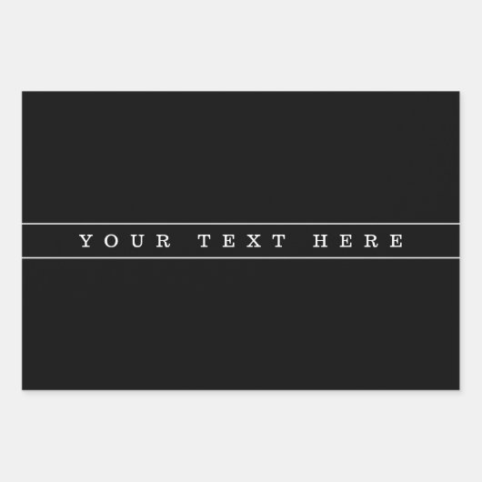 Stilvolle, einfache Text- und dünne Streifen Geschenkpapier Set (Vorderseite 2)