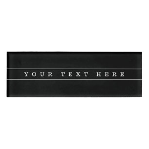 Stilvolle, einfache Text- und dünne Streifen Namenschild