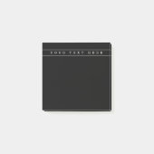 Stilvolle, einfache Text- und dünne Streifen Post-it Klebezettel (Vorderseite)