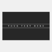 Stilvolle, einfache Text- und dünne Streifen Rechteckiger Aufkleber (Vorderseite)
