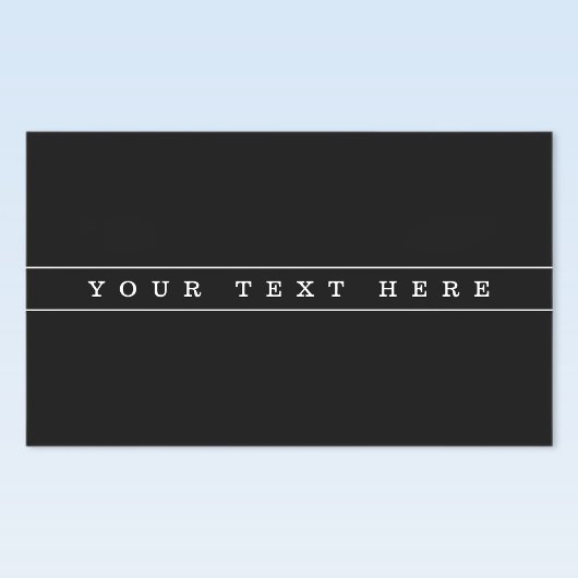 Stilvolle, einfache Text- und dünne Streifen Rechteckiger Aufkleber