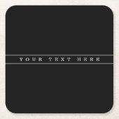 Stilvolle, einfache Text- und dünne Streifen Rechteckiger Pappuntersetzer (Vorderseite)