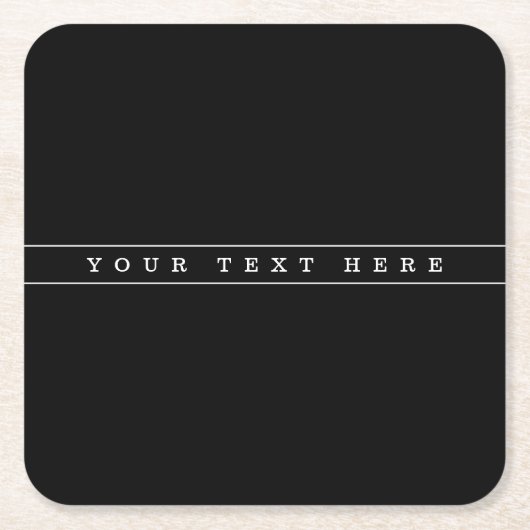 Stilvolle, einfache Text- und dünne Streifen Rechteckiger Pappuntersetzer (Vorderseite)