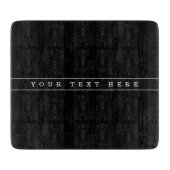 Stilvolle, einfache Text- und dünne Streifen Schneidebrett (Vorderseite)