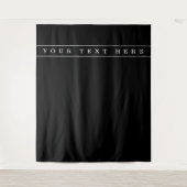 Stilvolle, einfache Text- und dünne Streifen Wandteppich (Vorderseite)