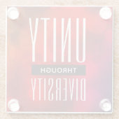 Stilvolle Einheit durch Diversity Glasuntersetzer (Rückseite)