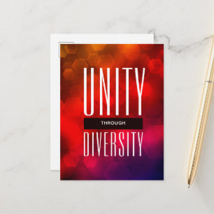 Stilvolle Einheit durch Diversity Postkarte
