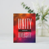 Stilvolle Einheit durch Diversity Postkarte (Stehend Vorderseite)