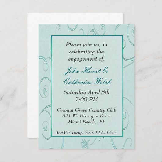 Stilvolle Einladung (Vorne/Hinten)