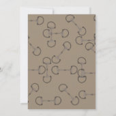 Stilvolle Einladung zu Pferde Bits Geburtstagspart (Rückseite)