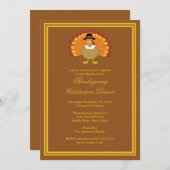 Stilvolle Einladungen des türkischen Erntedanks (Vorne/Hinten)