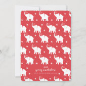 Stilvolle Einladungen zu White Elephant (Rückseite)