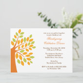 Stilvolle Einladungen zum Erntedank Herbst (Stehend Vorderseite)