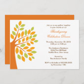 Stilvolle Einladungen zum Erntedank Herbst (Vorne/Hinten)