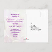 Stilvolle Einzigartige Abschluss-Ankündigung Postk Ankündigungspostkarte (Rückseite)