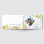 Stilvolle, einzigartige, gelbe Rosen Floral Gold Gästebuch (Voll)