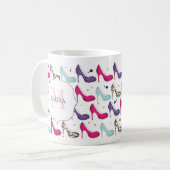 Stilvolle, einzigartige moderne Girly Niedlich Hig Kaffeetasse (Vorderseite Links)