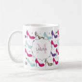 Stilvolle, einzigartige moderne Girly Niedlich Hig Kaffeetasse (Links)