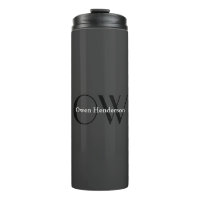 Stilvolle Einziges Grau-Schwarz-Monogramm