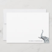 Stilvolle Elefant Personalisiert Stationery Mitteilungskarte (Vorderseite)