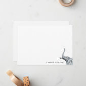Stilvolle Elefant Personalisiert Stationery Mitteilungskarte (Vorderseite/Rückseite Beispiel)