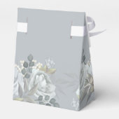 Stilvolle Elegant Blue Floral Calligraphy Ampersan Geschenkschachtel (Rückseite)