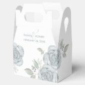 Stilvolle Elegant Blue Floral Calligraphy Ampersan Geschenkschachtel (Geöffnet)