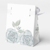 Stilvolle Elegant Blue Floral Rose Kalligraphie Le Geschenkschachtel (Rückseite)