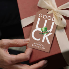 Stilvolle Elegant Brown Green St. Patrick's Tophat Geschenkanhänger