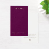 Stilvolle Elegant Burgundy Earring Display Card (Schreibtisch)