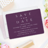 Stilvolle Elegant Classic Dark Lila Quinceñera Save The Date