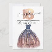 Stilvolle Elegant Dress 18. Geburtstagsparty Einladung (Vorderseite)