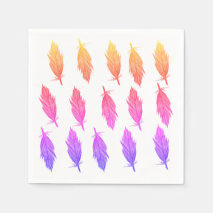 Stilvolle Elegant Feathers Napkins Serviette