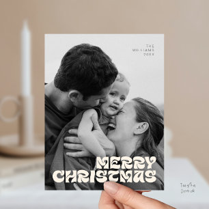 Stilvolle Elegant, frohe Weihnachten Familie Foto Postkarte