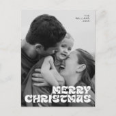 Stilvolle Elegant, frohe Weihnachten Familie Foto Postkarte (Vorderseite)