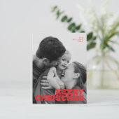 Stilvolle Elegant, frohe Weihnachten Familie Foto Postkarte (Stehend Vorderseite)