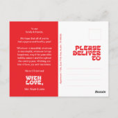 Stilvolle Elegant, frohe Weihnachten Familie Foto Postkarte (Rückseite)