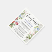 Stilvolle Elegant Fun Fakten Script Pastel Floral Serviette (Ecke)