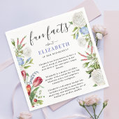 Stilvolle Elegant Fun Fakten Script Pastel Floral Serviette