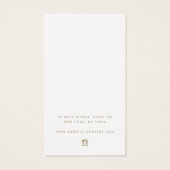 Stilvolle Elegant Green Earring Display Card (Rückseite)