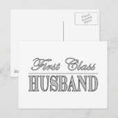 Stilvolle Elegant Husbands : First Class Husband Postkarte (Vorne/Hinten)