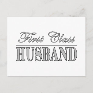 Stilvolle Elegant Husbands : First Class Husband Postkarte
