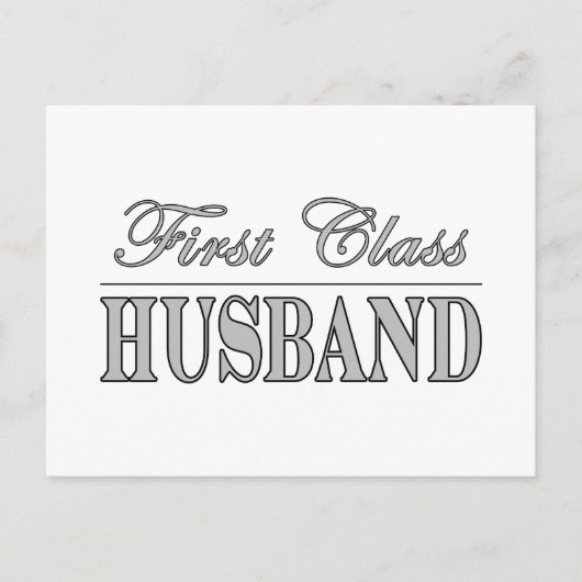 Stilvolle Elegant Husbands : First Class Husband Postkarte (Vorderseite)