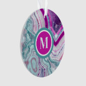 Stilvolle Elegant Initial Monogram Weihnachten Ornament (Vorderseite)