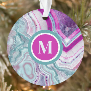 Stilvolle Elegant Initial Monogram Weihnachten Ornament