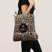 Stilvolle Elegant Leopard Print Crown Personalisie Tasche (Von Nahem)